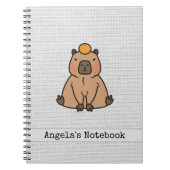 オレンジ色のかわいいカピバラ ノートブック (正面)