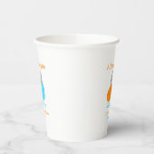 オレンジ色のかわいいカボチャベビーシャワー 紙コップ (左)