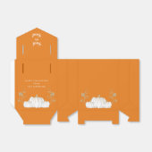 オレンジ色のかわいいトリックまたはカボチャのハロウィーンを扱う フェイバーボックス (折り畳みなし)