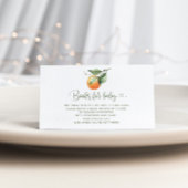 オレンジ色のかわいこちゃんブックベビーチケットエンクロージャカード エンクロージャーカード