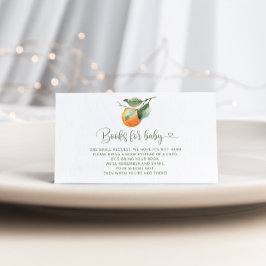 オレンジ色のかわいこちゃんブックベビーチケットエンクロージャカード エンクロージャーカード