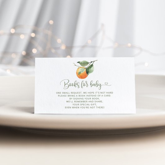 オレンジ色のかわいこちゃんブックベビーチケットエンクロージャカード エンクロージャーカード