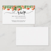 オレンジ色のかわいこちゃんRSVPエンクロージャカード エンクロージャーカード (正面/裏面)