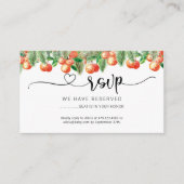 オレンジ色のかわいこちゃんRSVPエンクロージャカード エンクロージャーカード (正面)