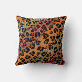 *~*オレンジ色のさび色のグリッターヒョウの動物柄 クッション (裏面)