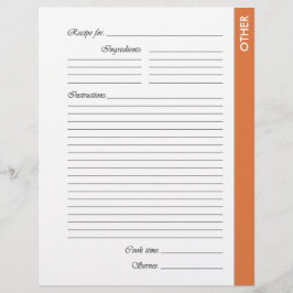 オレンジ色のその他の両面レシピページ