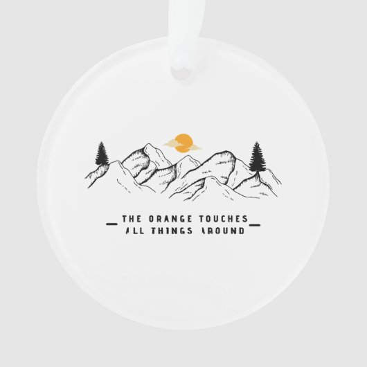 オレンジ色のもの オーナメント (正面)