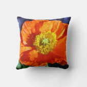 オレンジ色のアイスランドポピー写真 クッション (裏面)