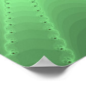 オレンジ色のアイリスフラクタル ポスター (角)