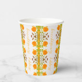 オレンジ色のアクセント付きパターン紙カップ 紙コップ (右)