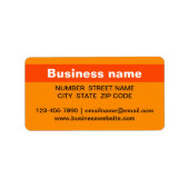 オレンジ色のアドレスで強調表示されたビジネス名 ラベル (正面)