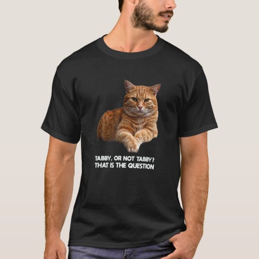 オレンジ色のアビー猫のミーム Tシャツ (正面)
