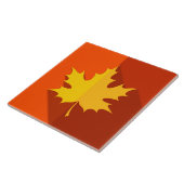 オレンジ色のイエローメープルリーフ タイル (側面)