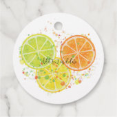 オレンジ色のイタリアン アペロール スプリッツ ブライズ シャワー フェイバータグ (裏面)