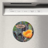 オレンジ色のイナシのサボテンの花写真 マグネット (インサイチュ (食洗機))