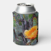オレンジ色のイナシのサボテンの花写真 缶クーラー (缶裏面)