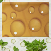 オレンジ色のウォータードロップテクスチャ キッチンタオル (折り畳み)