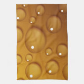 オレンジ色のウォータードロップテクスチャ キッチンタオル (縦)