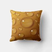 オレンジ色のウォータードロップテクスチャ クッション (裏面)