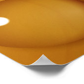 オレンジ色のウォータードロップテクスチャ ポスター (角)