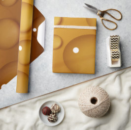 オレンジ色のウォータードロップテクスチャ ラッピングペーパー