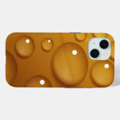 オレンジ色のウォータードロップテクスチャ Case-Mate iPhoneケース (裏面 (横))