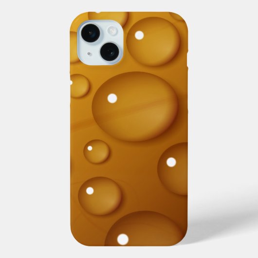 オレンジ色のウォータードロップテクスチャ Case-Mate iPhoneケース (裏面)