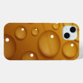 オレンジ色のウォータードロップテクスチャ Case-Mate iPhoneケース (裏面 (横))