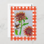 オレンジ色のウレン葉書 ポストカード (正面/裏面)