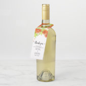 オレンジ色のエーテルの花、フローラ結婚の ボトルネックタグ (アングル)