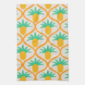 オレンジ色のオギーの熱帯性パイナップルパターン キッチンタオル (縦)