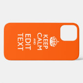 オレンジ色のオリジナルKEEP CALMデザイン Case-Mate iPhoneケース (裏面 (横))
