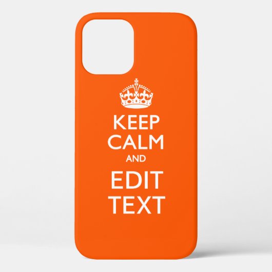 オレンジ色のオリジナルKEEP CALMデザイン Case-Mate iPhoneケース (裏面)