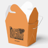 オレンジ色のオレゴン州テイクアウト特典ボックス フェイバーボックス (オープン)