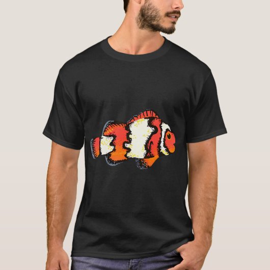 オレンジ色のカクレクマノミ Tシャツ (正面)
