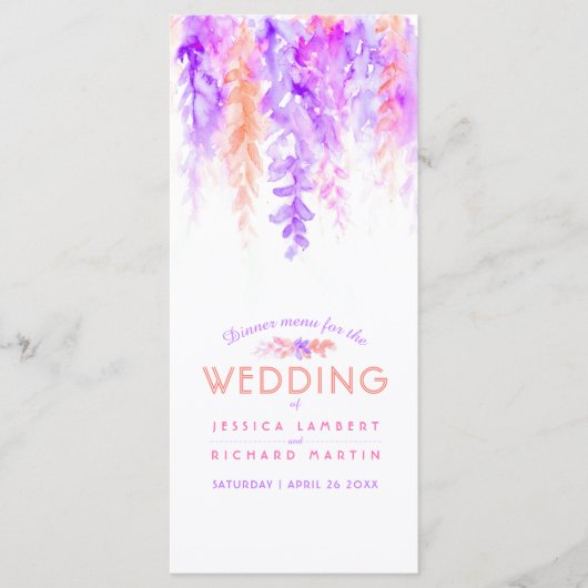 オレンジ色のカスケードフローラアート水の色のメニューパック メニュー (正面)