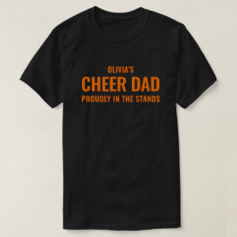 オレンジ色のカスタムチアダッドTシャツ Tシャツ