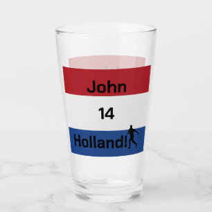 オレンジ色のカスタムパーソナルネーム Holland ファン タンブラーグラス