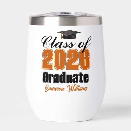 オレンジ色のカスタム2026年卒業 (正面)