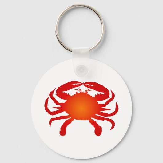 オレンジ色のカニ キーホルダー (正面)