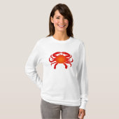 オレンジ色のカニ Tシャツ (正面フル)