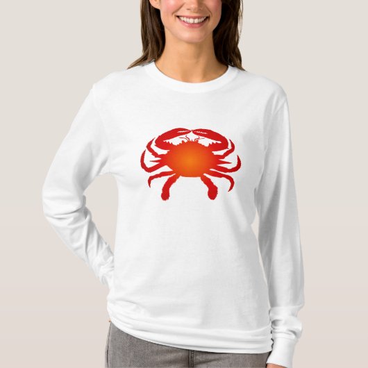 オレンジ色のカニ Tシャツ (正面)