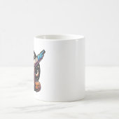 オレンジ色のカボチャで宇宙飛行士カウボーイをダビング コーヒーマグカップ (中央)