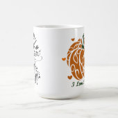 オレンジ色のカボチャと幸せなカボチャのスパイスシーズン コーヒーマグカップ (中央)