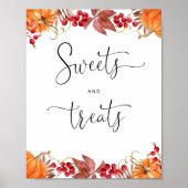 オレンジ色のカボチャのスイーツとベビーシャワーを処理 ポスター (正面)