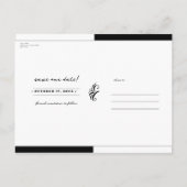 オレンジ色のカボチャのハロウィーン秋写真の保存日付 案内ポストカード (裏面)