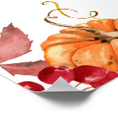 オレンジ色のカボチャの性別が男の子または女の子のグラフを明らかにする ポスター (角)