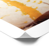 オレンジ色のカボチャの秋スタック写真コージーなウォールアート ポスター (角)