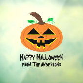 オレンジ色のカボチャの窓が引っ掛かる ウィンドウサイン (シート3)