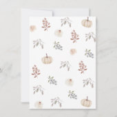 オレンジ色のカボチャの願いベビー、赤ちゃんシャワーの願い ノートカード (裏面)